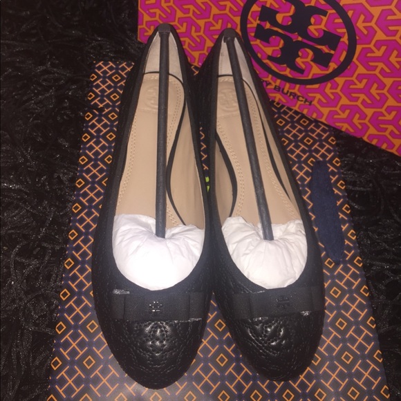 NWT Tory Burch Bryant Quilted Ballet Flat black - Picture 3 of 8