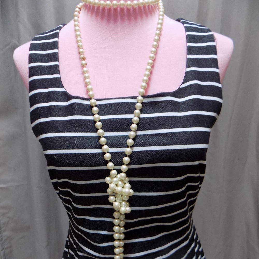 The Limited,0, Black & White Striped Dress