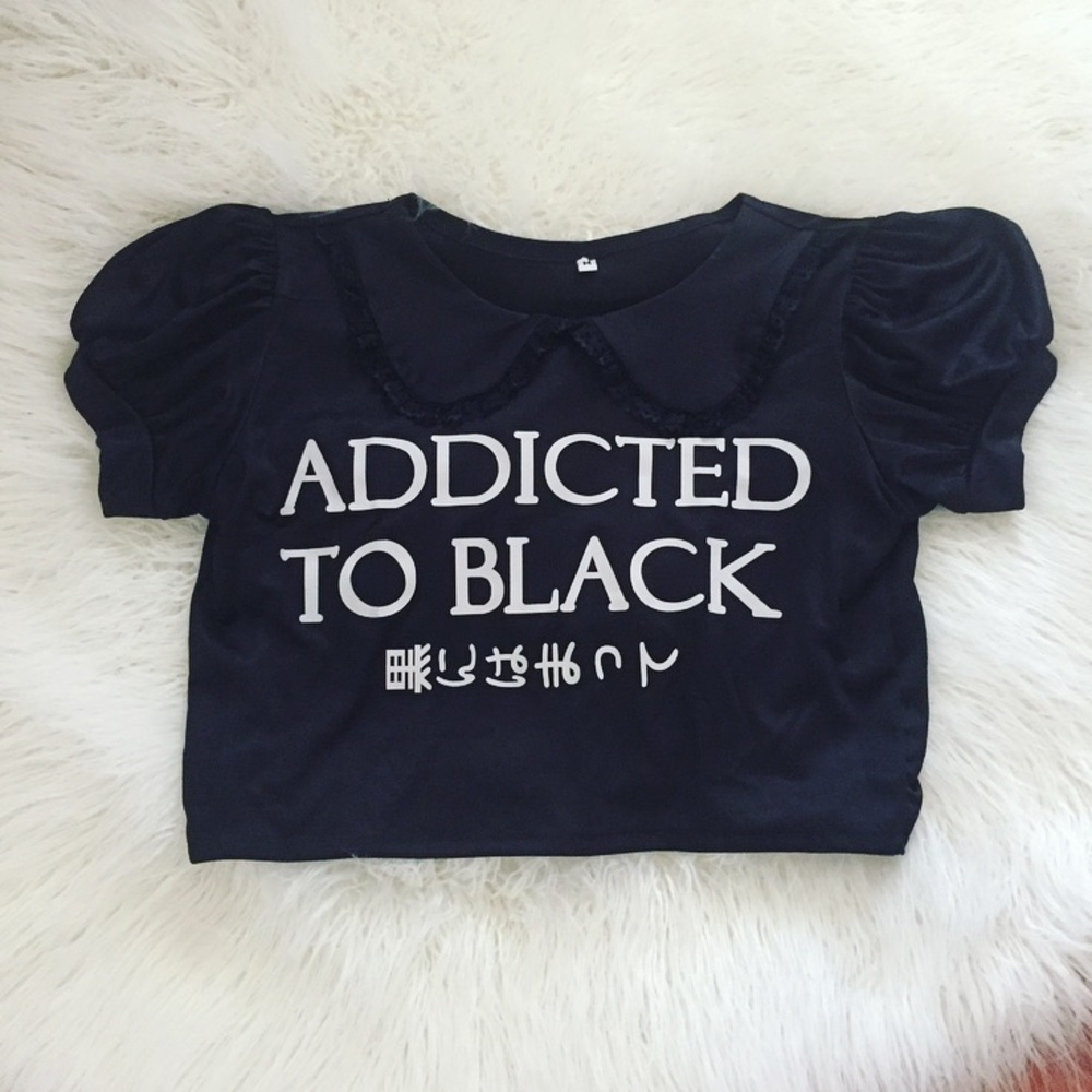 Cute Dolls Kill crop top with Peter Pan collar