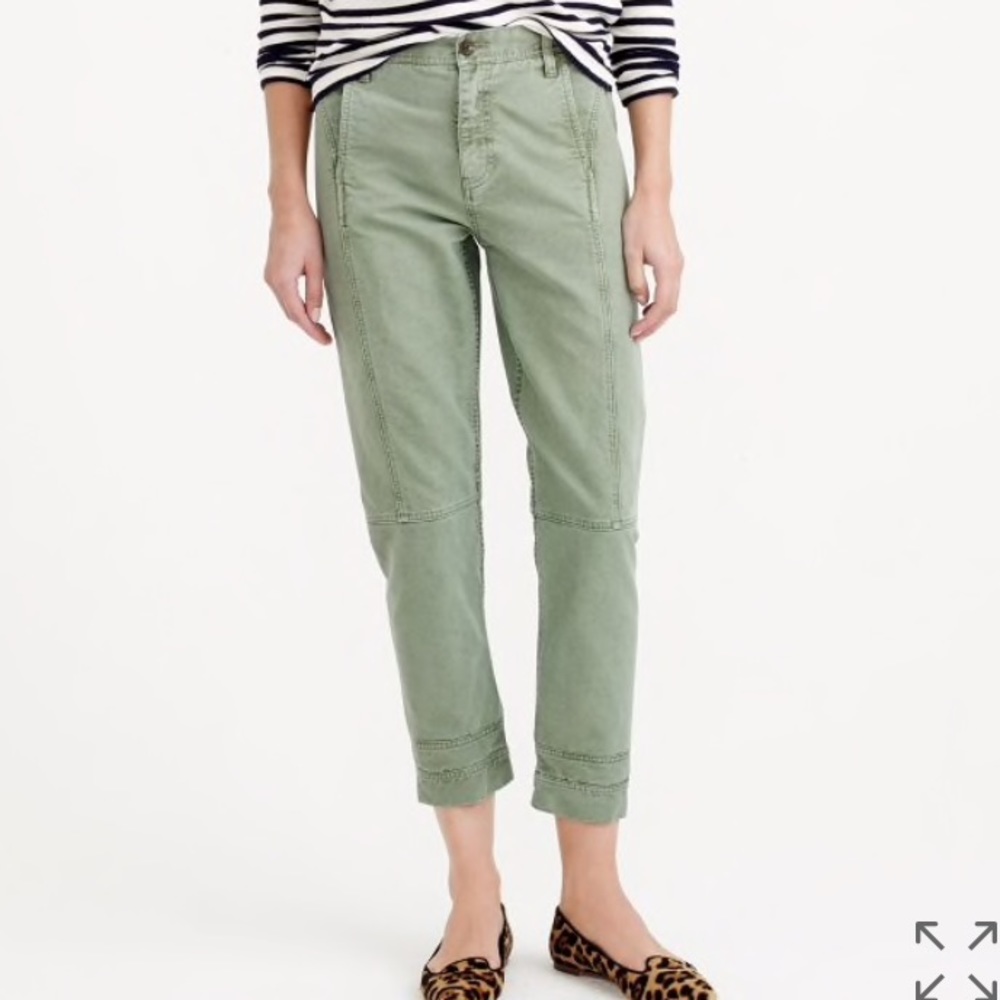 NWT J Crew Seamed Military Pants