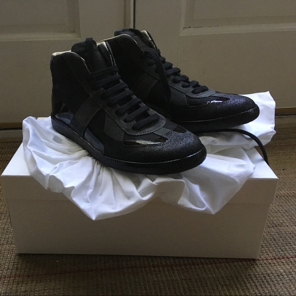 Maison Margiella Unisex Black Sneaker, 40.5, NWT