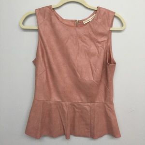Blush Suede Peplum Top -NWOT - Perfect for Fall!