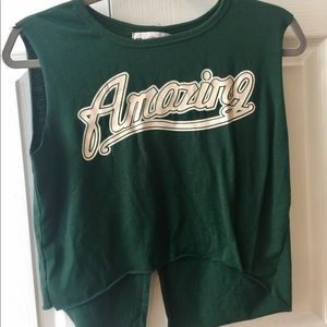 Women's crop top with open back