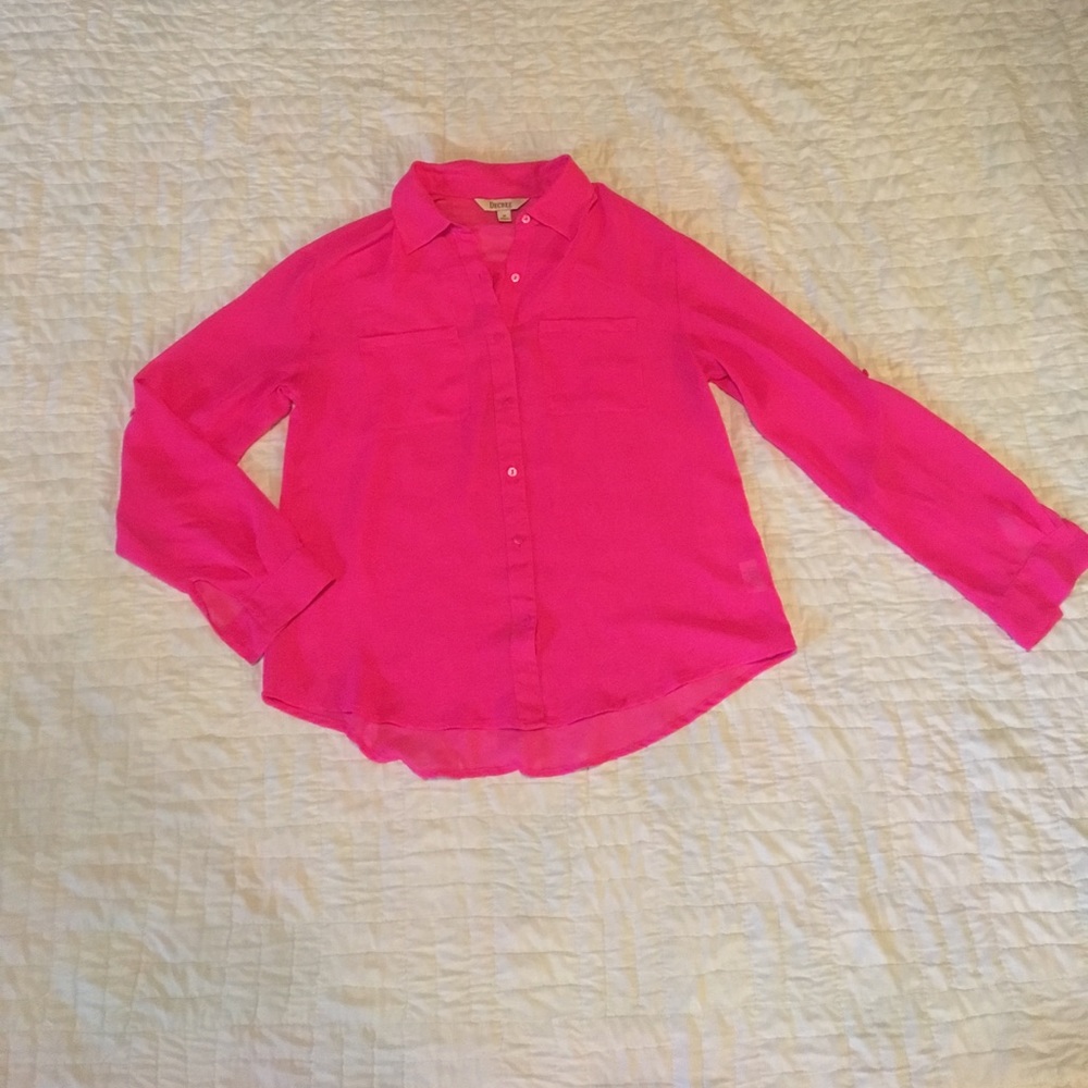 Sheer pink blouse