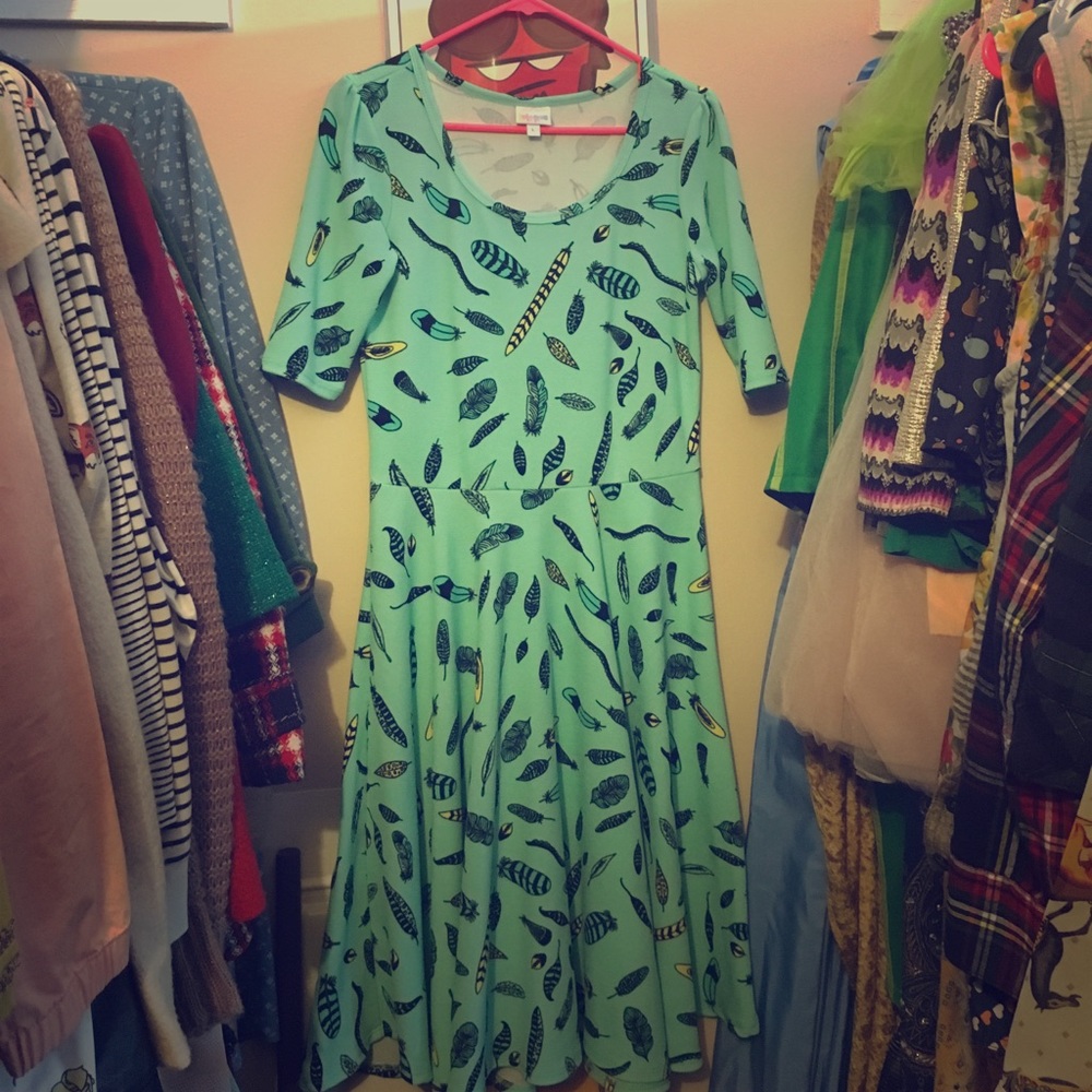 Feathers Lularoe dress