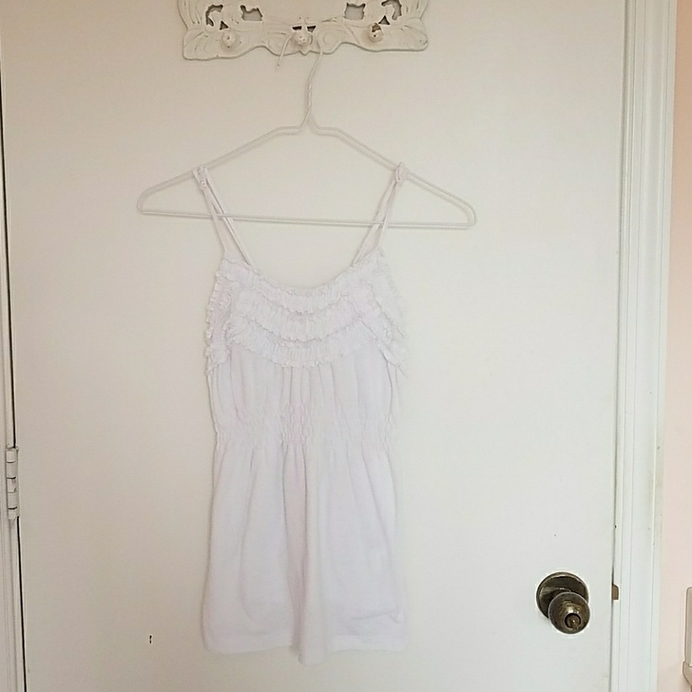 White spaghetti strap tank top