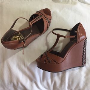 Vince Camuto platform wedges with studs