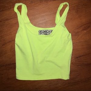Green crop top