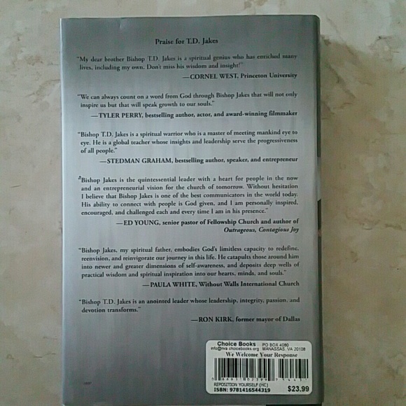 T.D. Jakes Reposition Yourself Book - Picture 2 of 2
