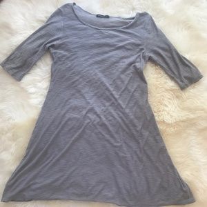 Flowy Gray T-shirt Dress