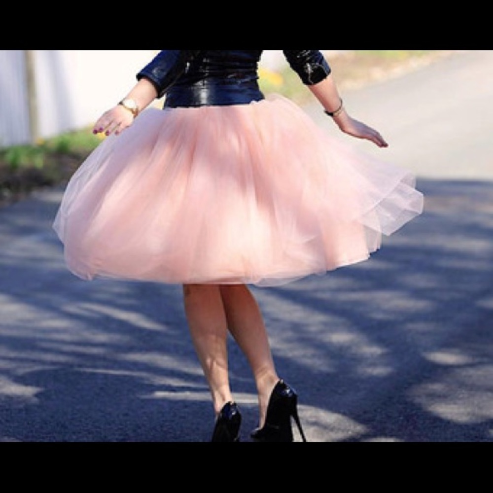 Pink tulle (very full skirt) engagement, bridal