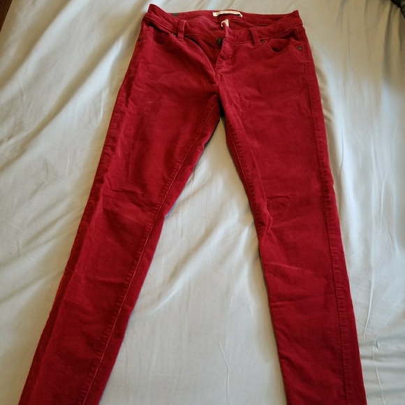 Lauren Conrad red corduroy pants. Size 8 - Picture 1 of 4