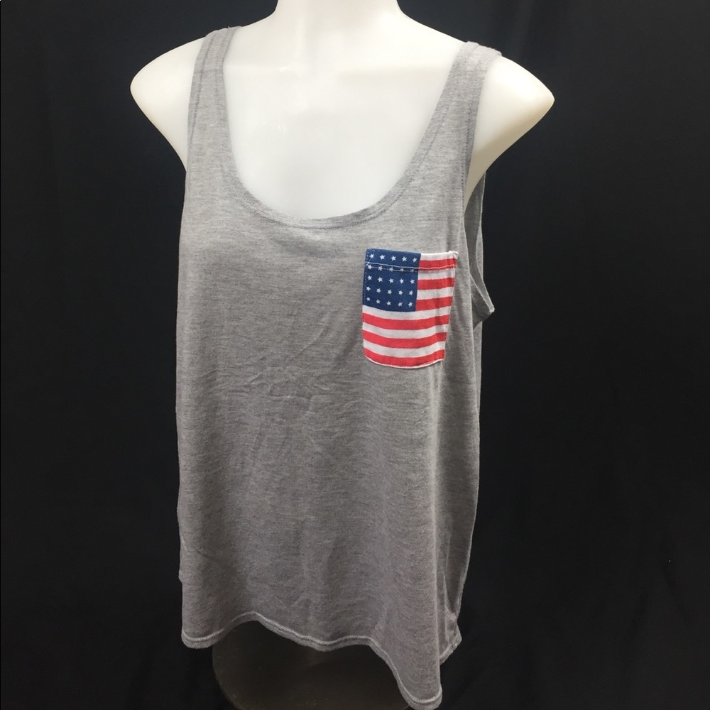 Fifth Sun XL American Flag Pocket Tank