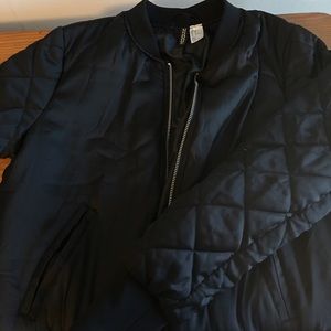 H&M black bomber jacket