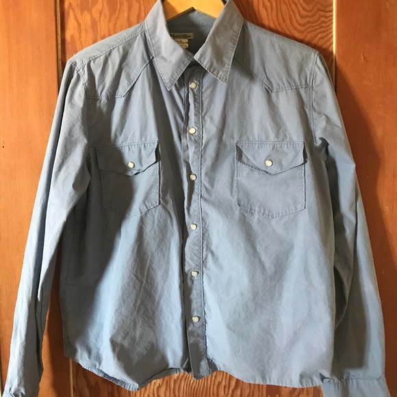 Mod-O-Doc Periwinkle Western-Style Shirt 3/M - Picture 4 of 8
