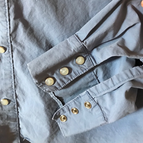 Mod-O-Doc Periwinkle Western-Style Shirt 3/M - Picture 2 of 8