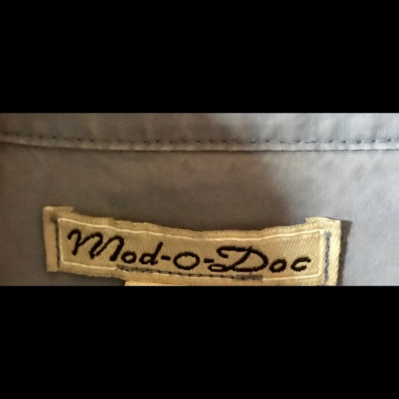 Mod-O-Doc Periwinkle Western-Style Shirt 3/M - Picture 8 of 8