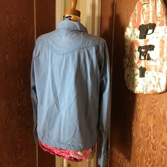 Mod-O-Doc Periwinkle Western-Style Shirt 3/M - Picture 3 of 8