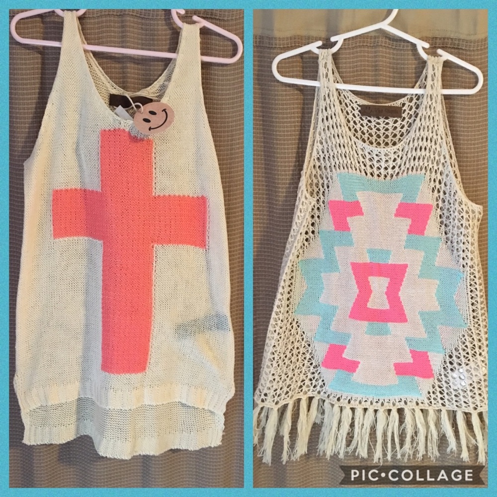 2 Girls Knit tank tops New from the Buckle