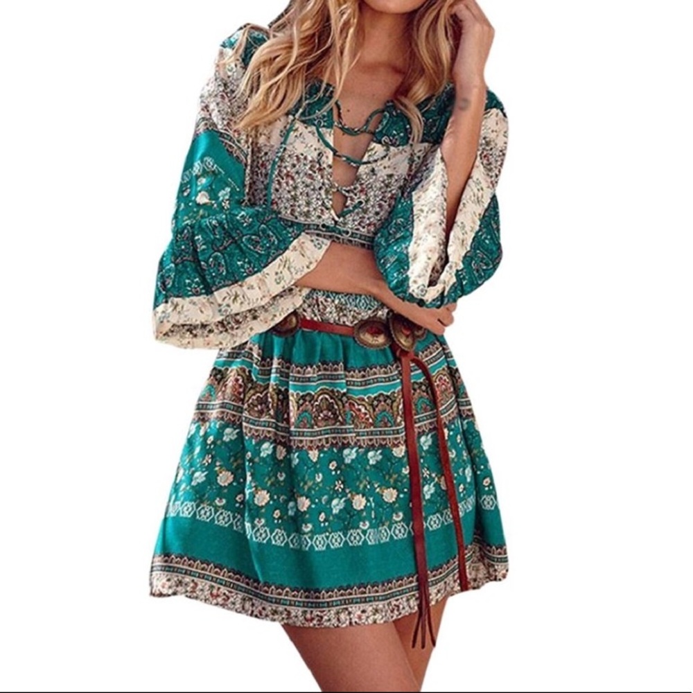 Boho floral dress