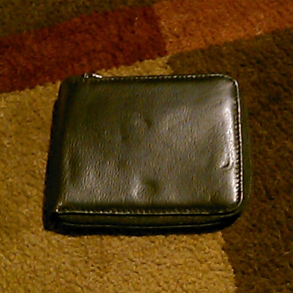 Black zipper wallet