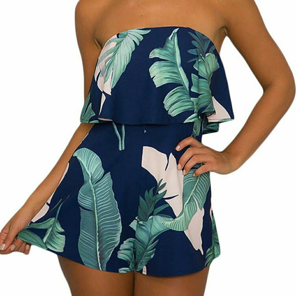 Ruffle Strapless Romper - Picture 3 of 8