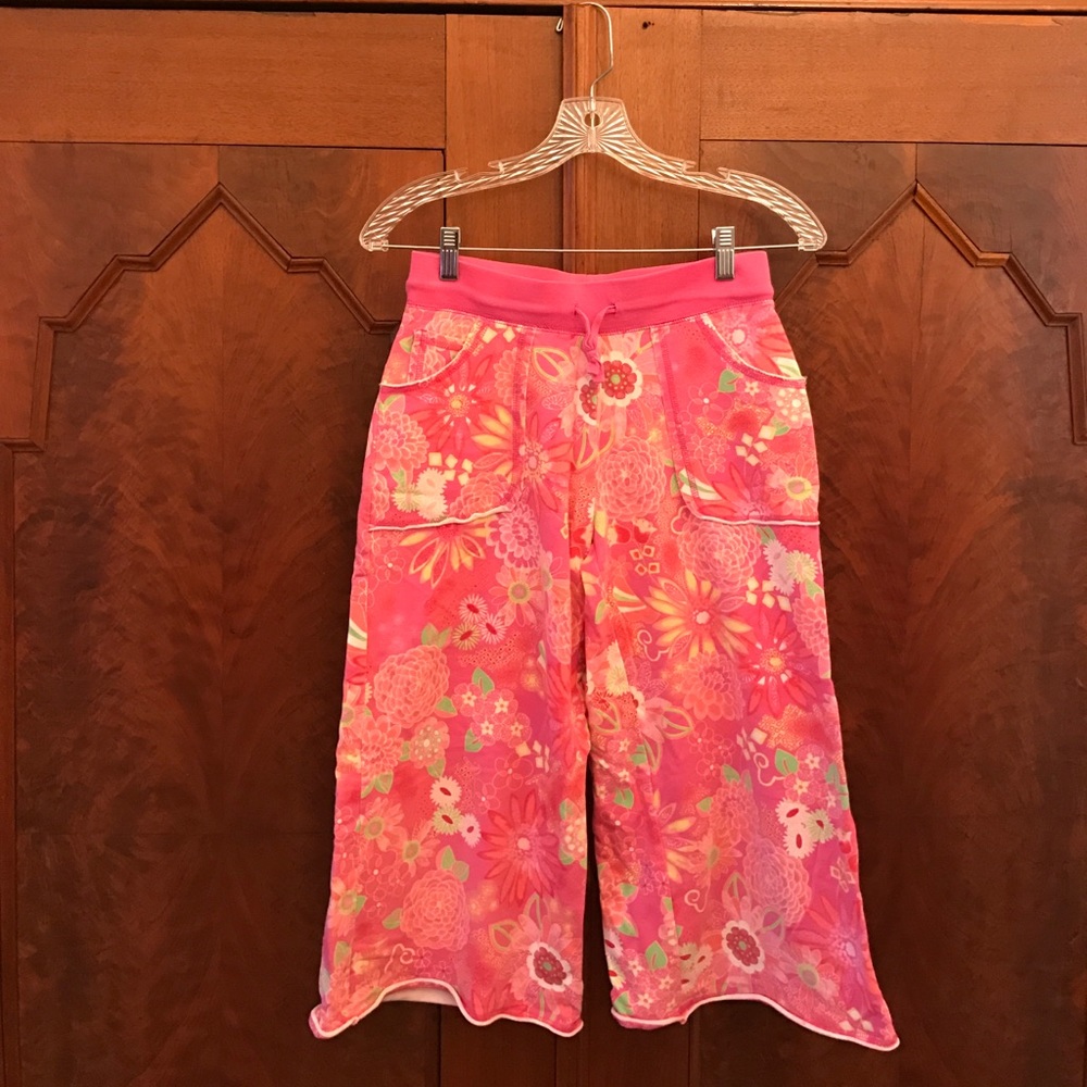 Stretch Knit French Terry Cropped Gauchos