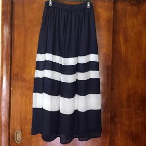 Blue and White Skirt