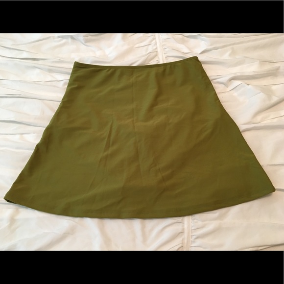 olive swim skirt