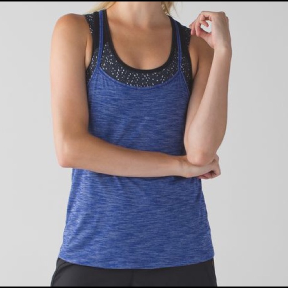 Lululemon "tough-it-out" tank with bra