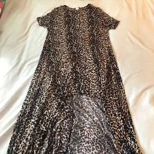 Leopard high low dress