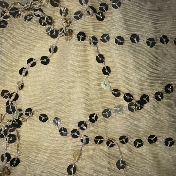 Golden Sequin Sexy Seep V Party Dress - Picture 5 of 5