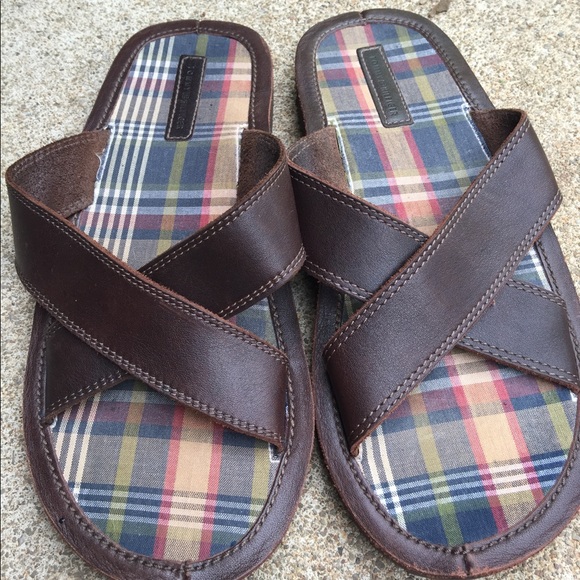 Men\'s Tommy Hilfiger Brown Leather Sandals 10M main image 4