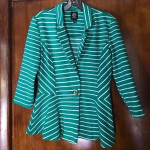 Green and White Blazer