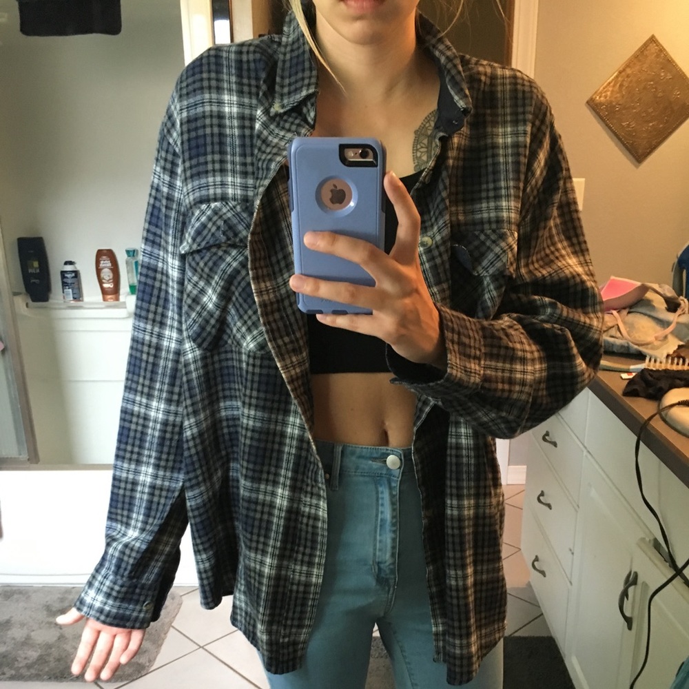 Dark Blue Flannel