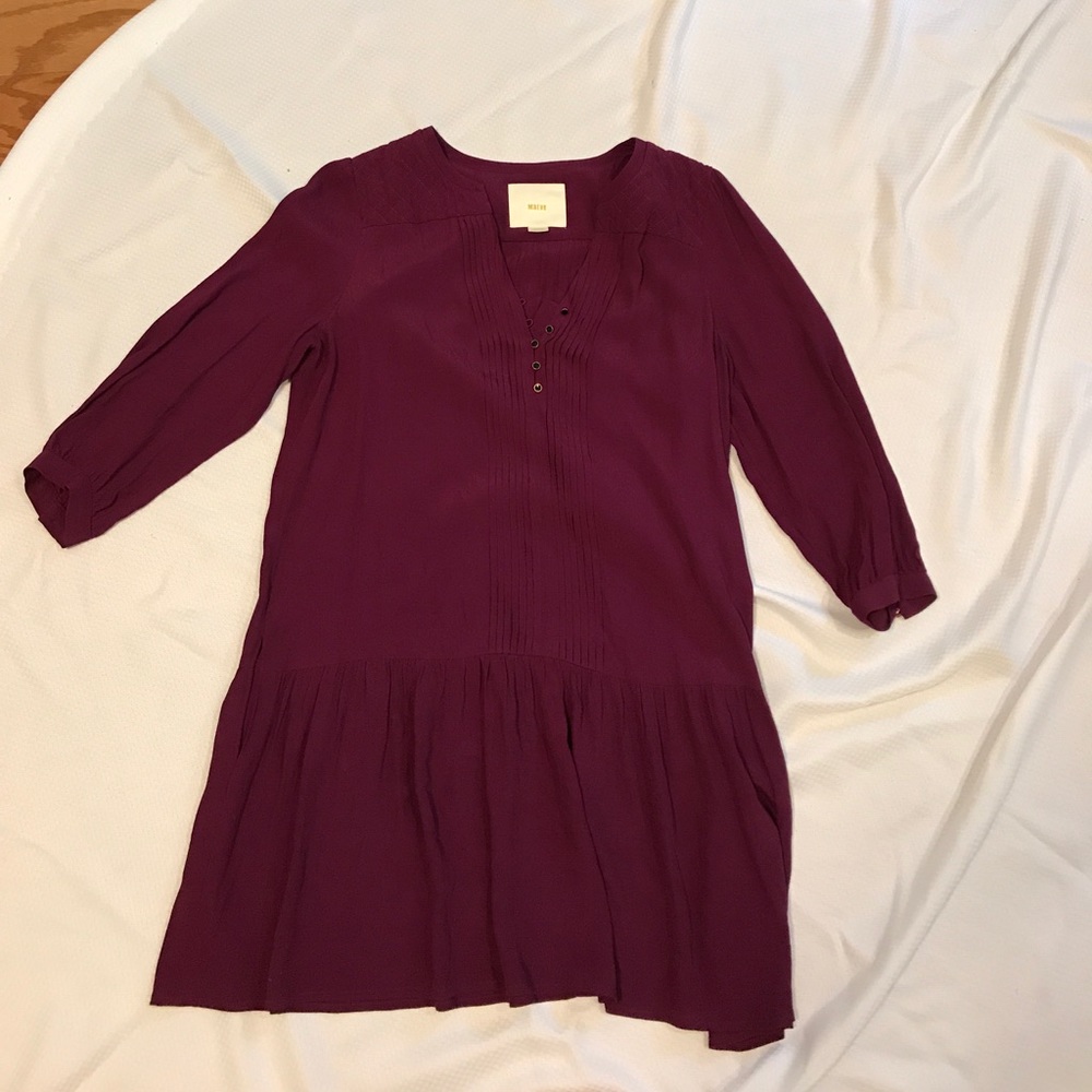 Purple/Violet drop waist mini dress size Large