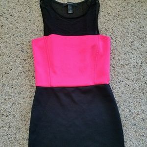 Forever 21 black and pink dress