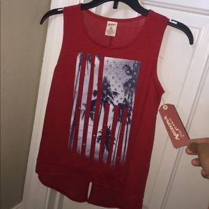 American flag designed girls tank.