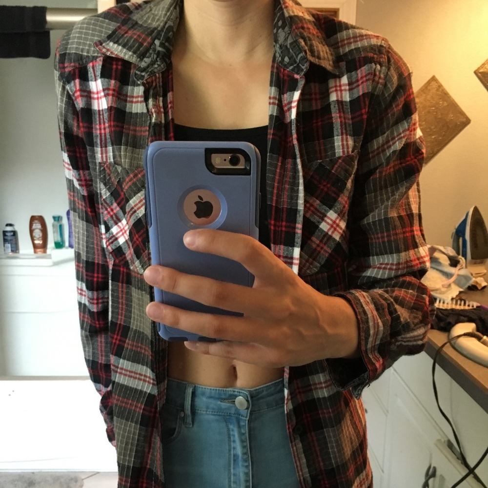 Red, Black, and Grey Mambo Flannel