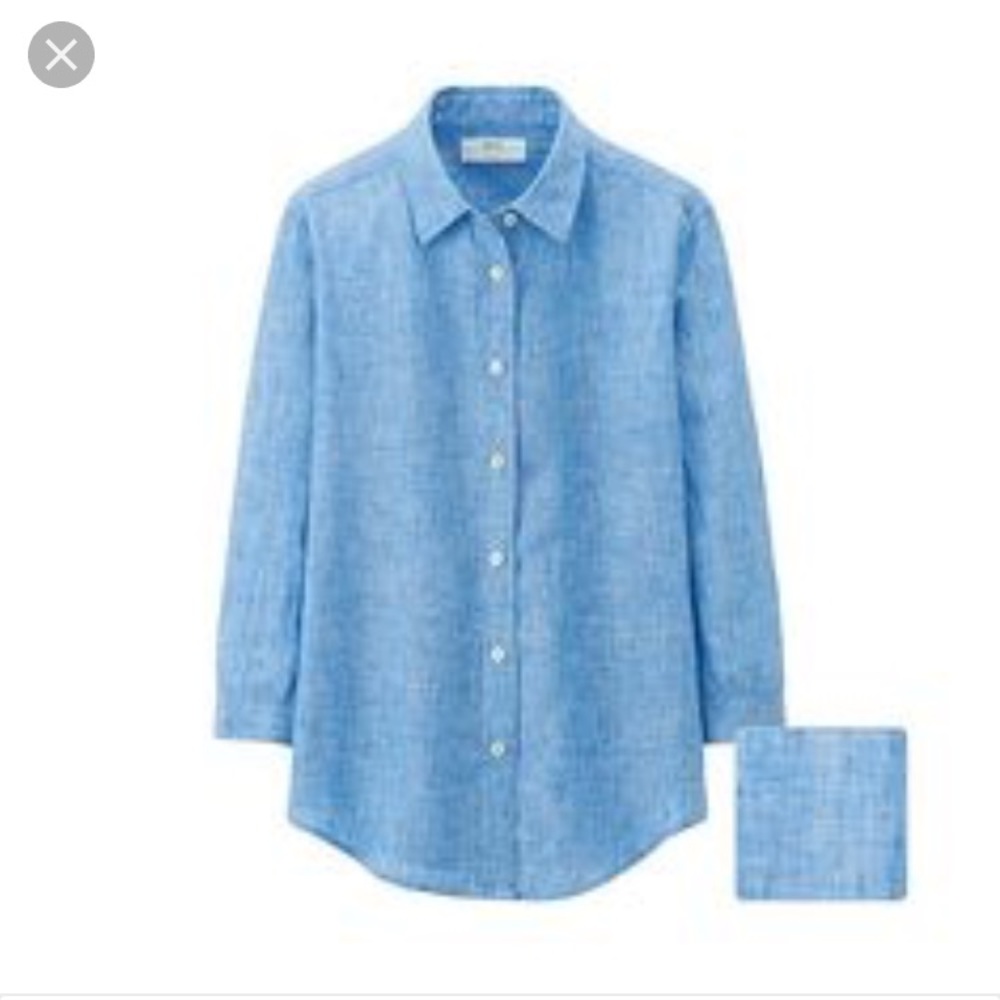 3/4 sleeve linen shirt