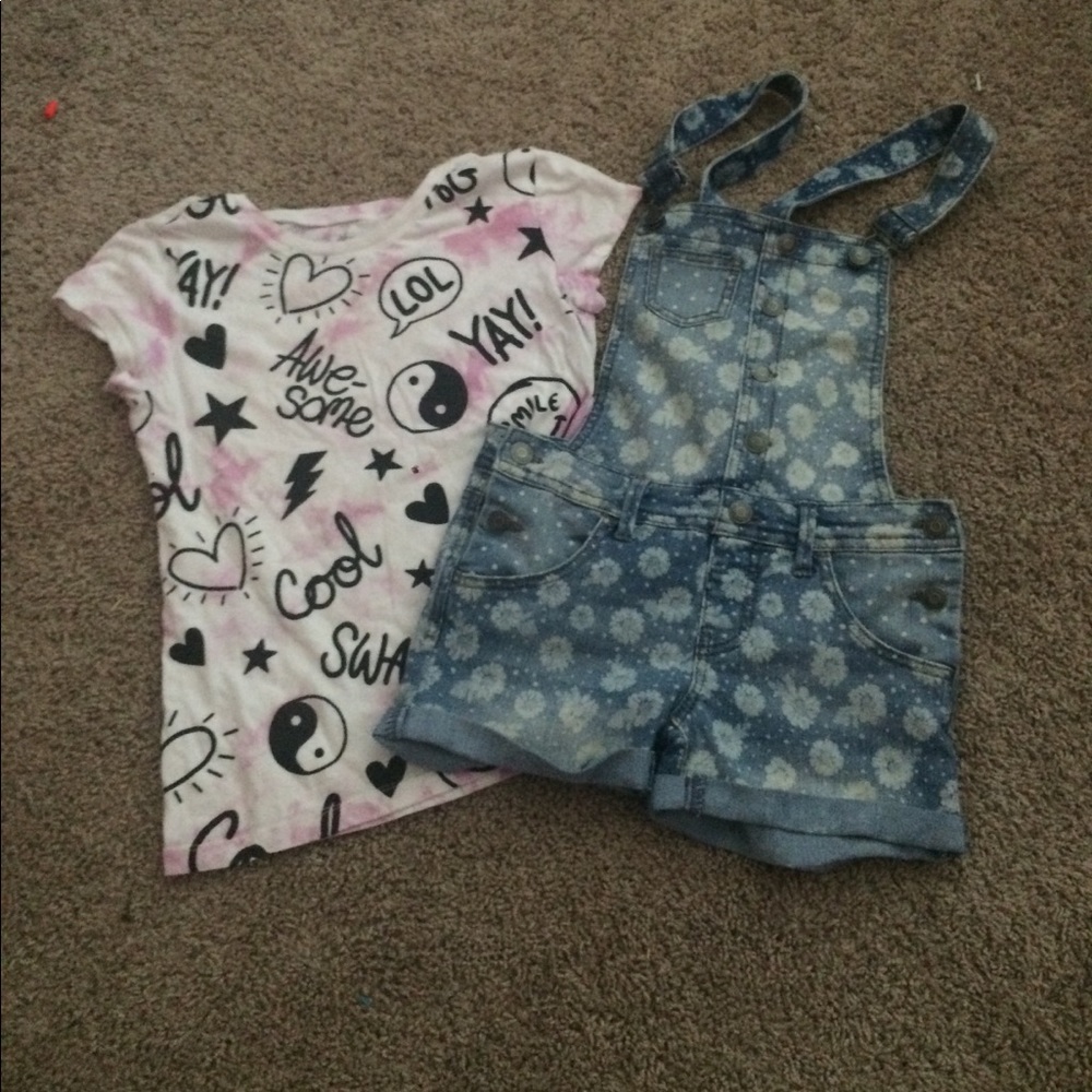 Overalls and T-Shirt