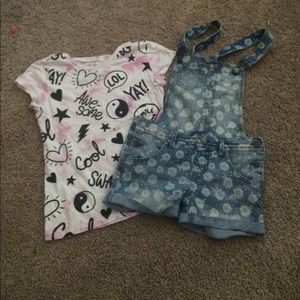 Overalls and T-Shirt