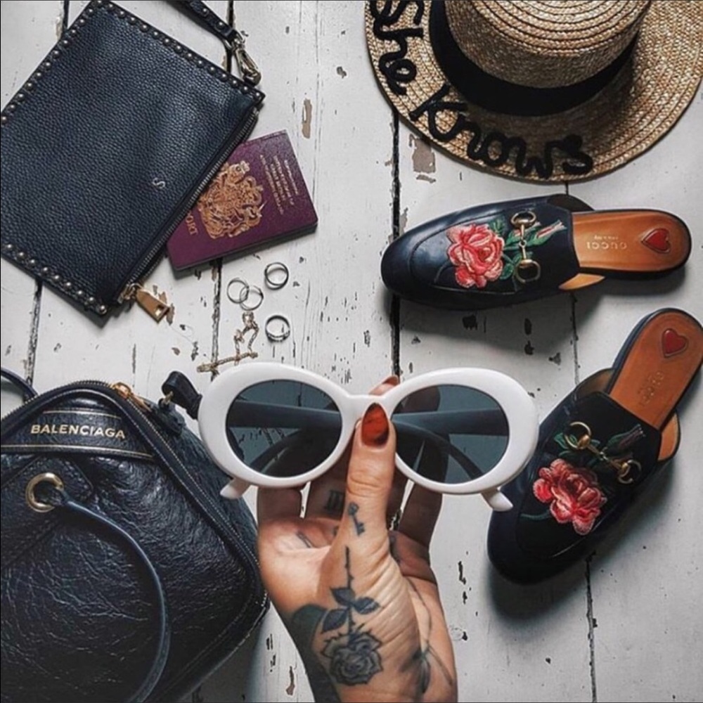 Vintage White Sunglasses