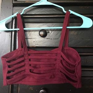 Small Maroon Bandeau