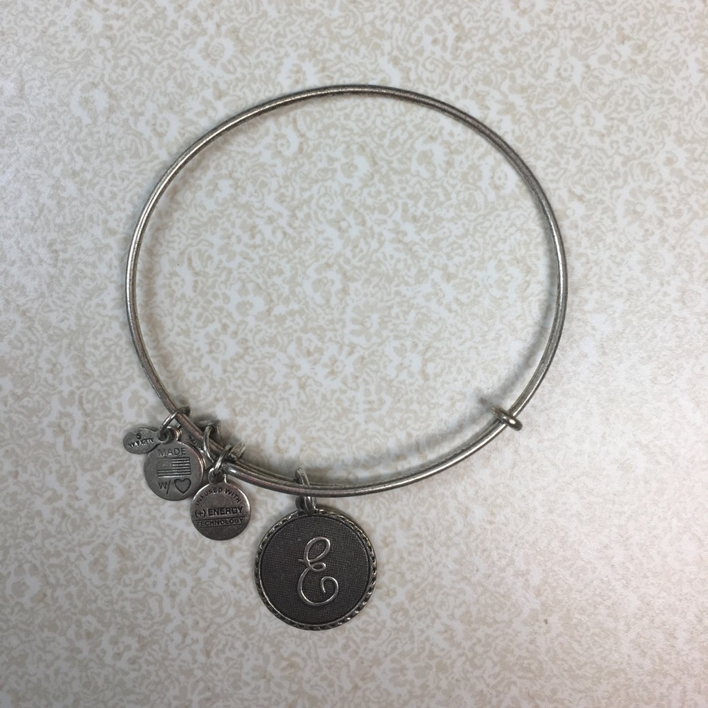 'E' initial Alex & Ani bracelet