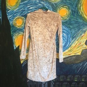 Skintight crushed velvet dress