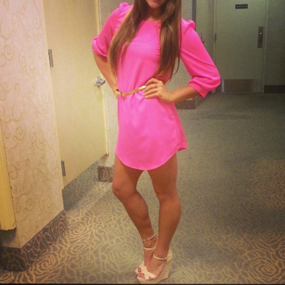 Pink tunic dress
