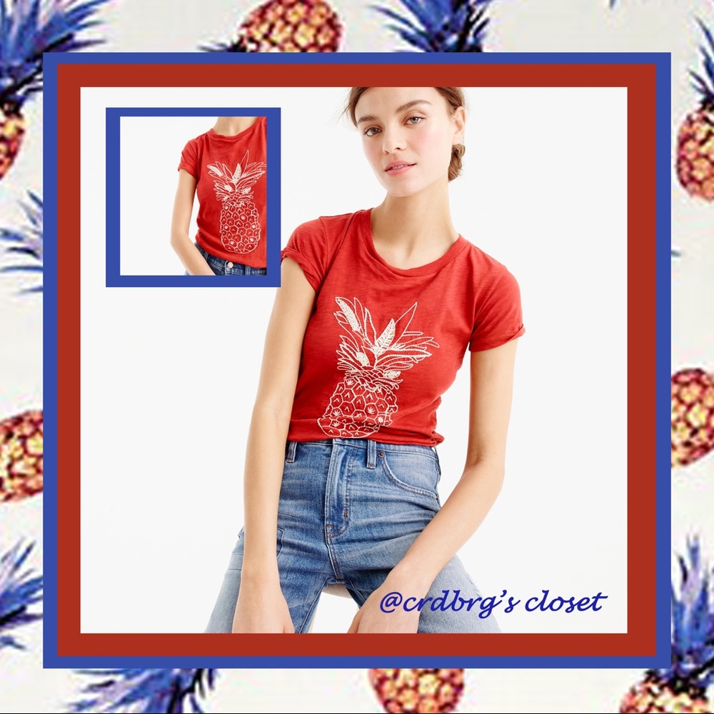 🌿NWT, JCrew Pineapple T-Shirt🌿