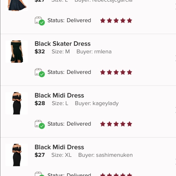 Black Midi Dress - Picture 6 of 8