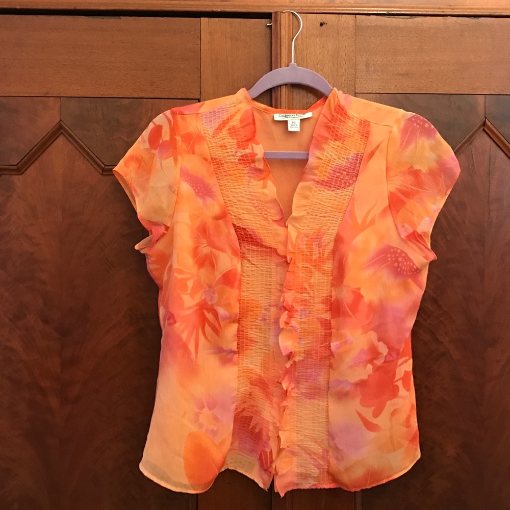 Original Coldwater Creek - Cap Sleeved Blouse